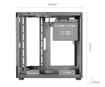 CAJA MINITORRE ATX MC-3TLITE NEGRO MARS GAMING