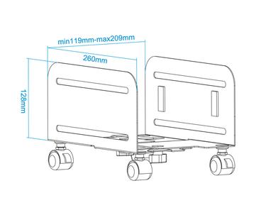 SOPORTE CPU CON RUEDAS TOOQ